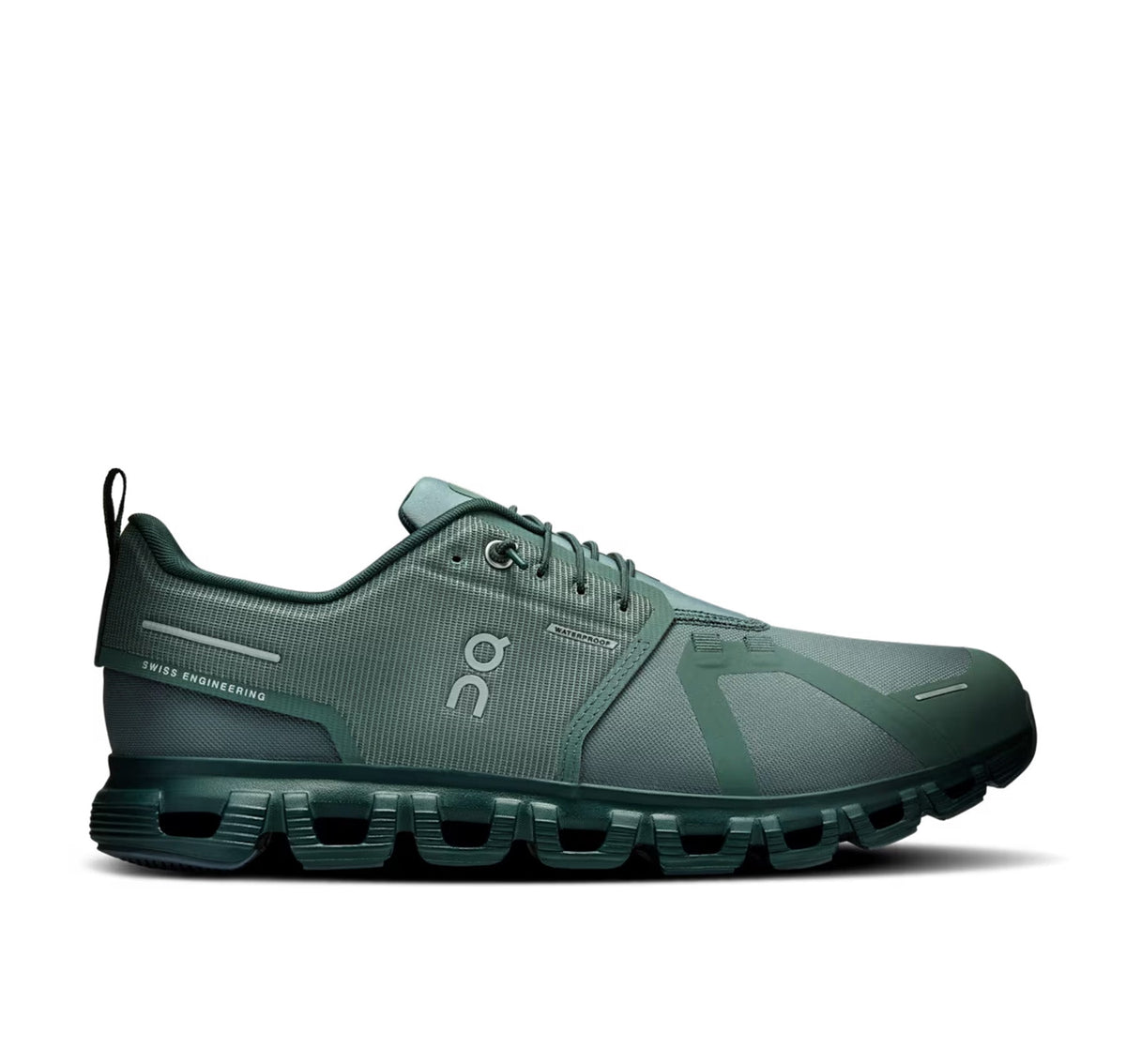 On Men Cloud 6 Waterproof Olive/Evergreen Lifestyle Sneakers product image 1, provided for visual reference and product