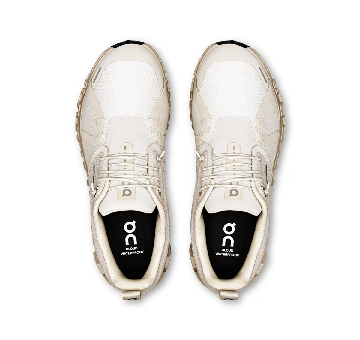 On Women Cloud 6 Waterproof Pearl/Cream Lifestyle Sneakers product image 3, provided for visual reference and product detail