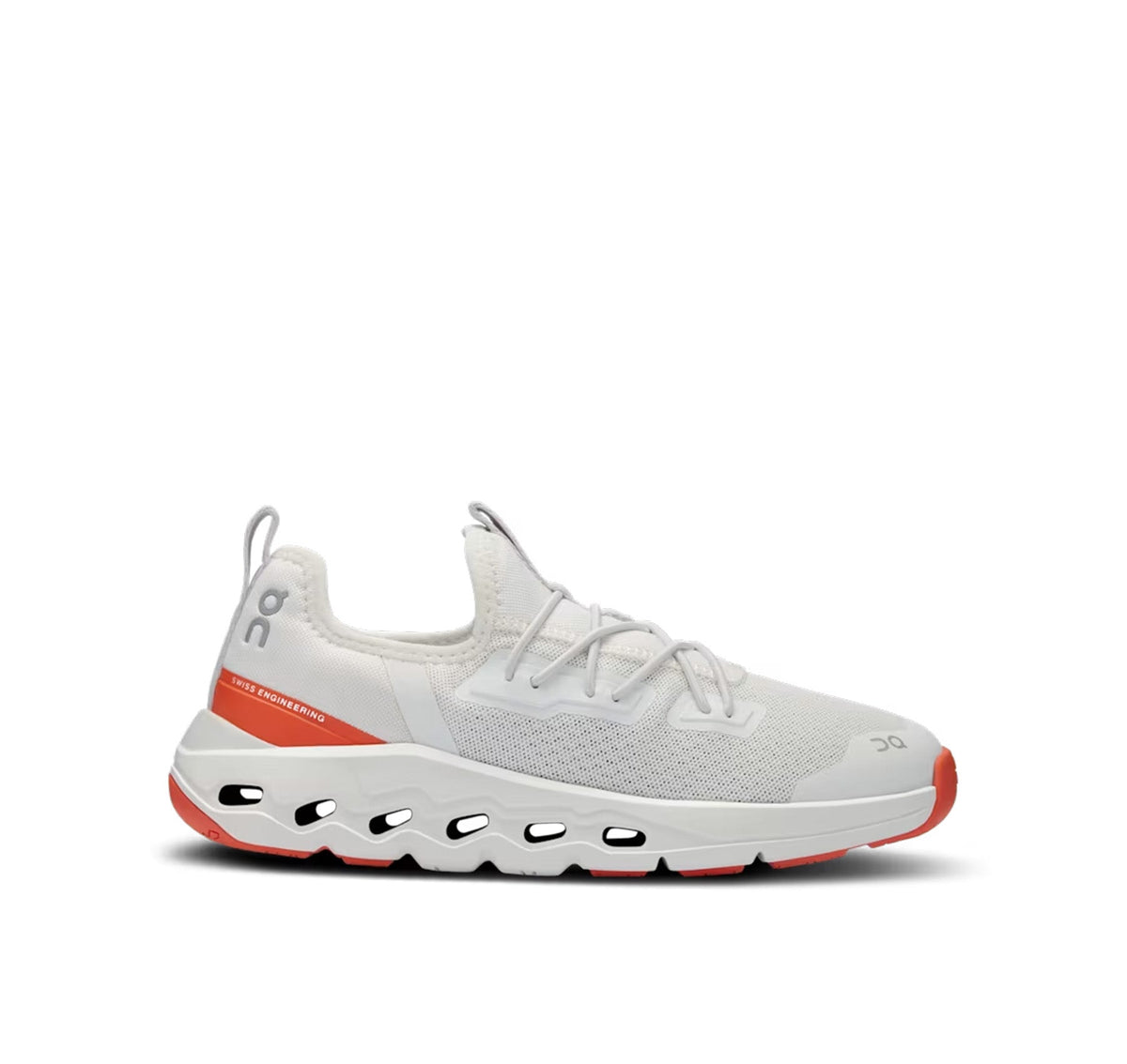 On Little Kids' Cloudleap Ivory/Flame Athletic Shoes product image 1, provided for visual reference and product detail review