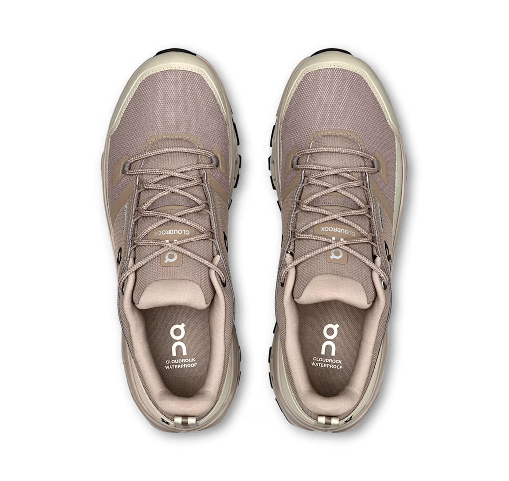 On Men Cloudrock Low Waterproof Cinder/Fog Hiking Shoes product image 3, provided for visual reference and product detail