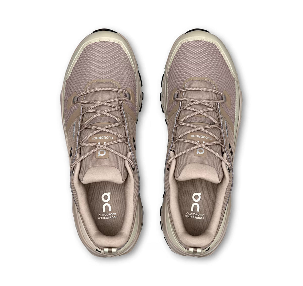 On Men Cloudrock Low Waterproof Cinder/Fog Hiking Shoes product image 3, provided for visual reference and product detail