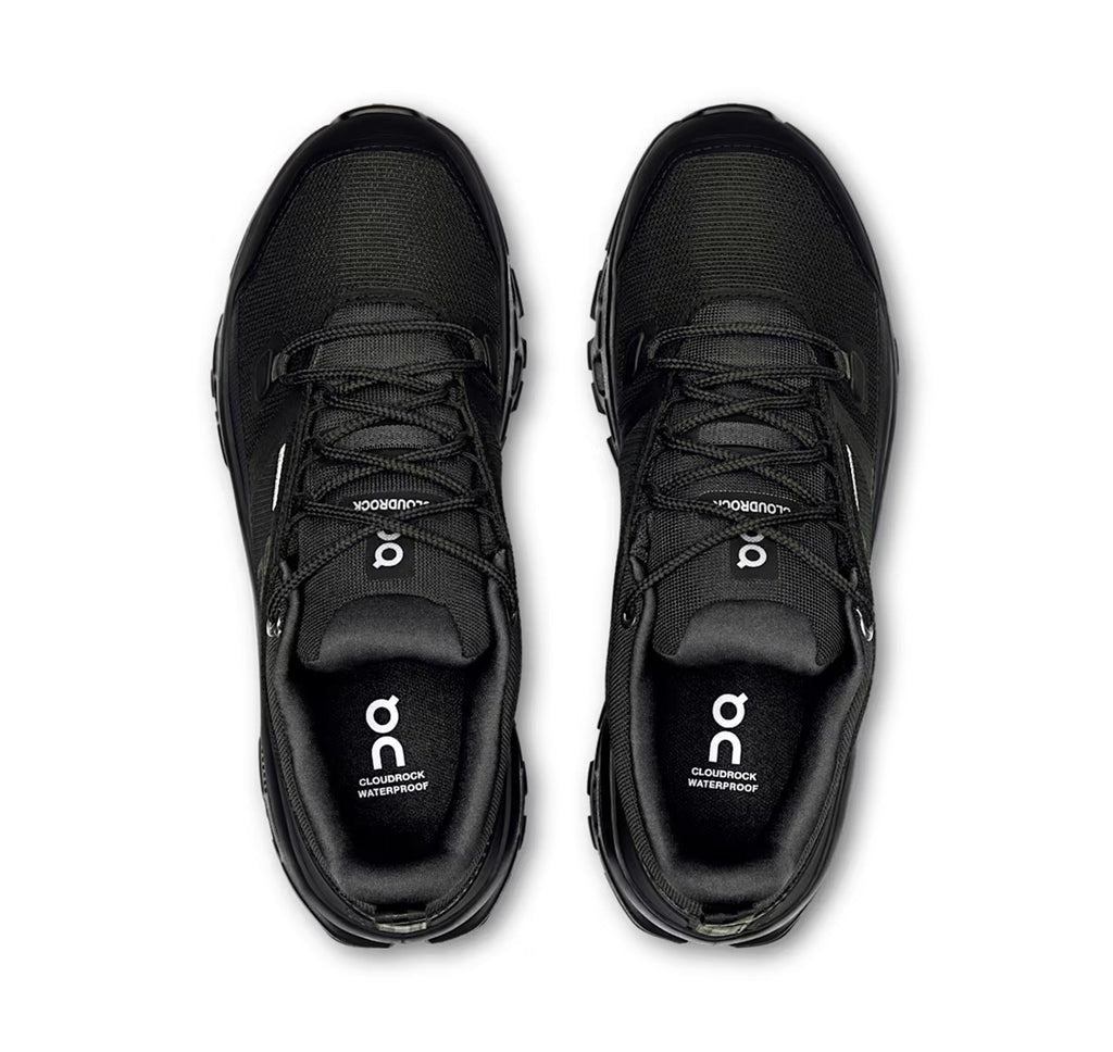 On Women Cloudrock Low Waterproof Black Hiking Shoes product image 3, provided for visual reference and product detail review