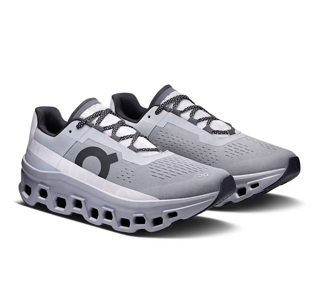 On Men Cloudmonster Alloy/Silver Running Shoes product image 2, provided for visual reference and product detail review
