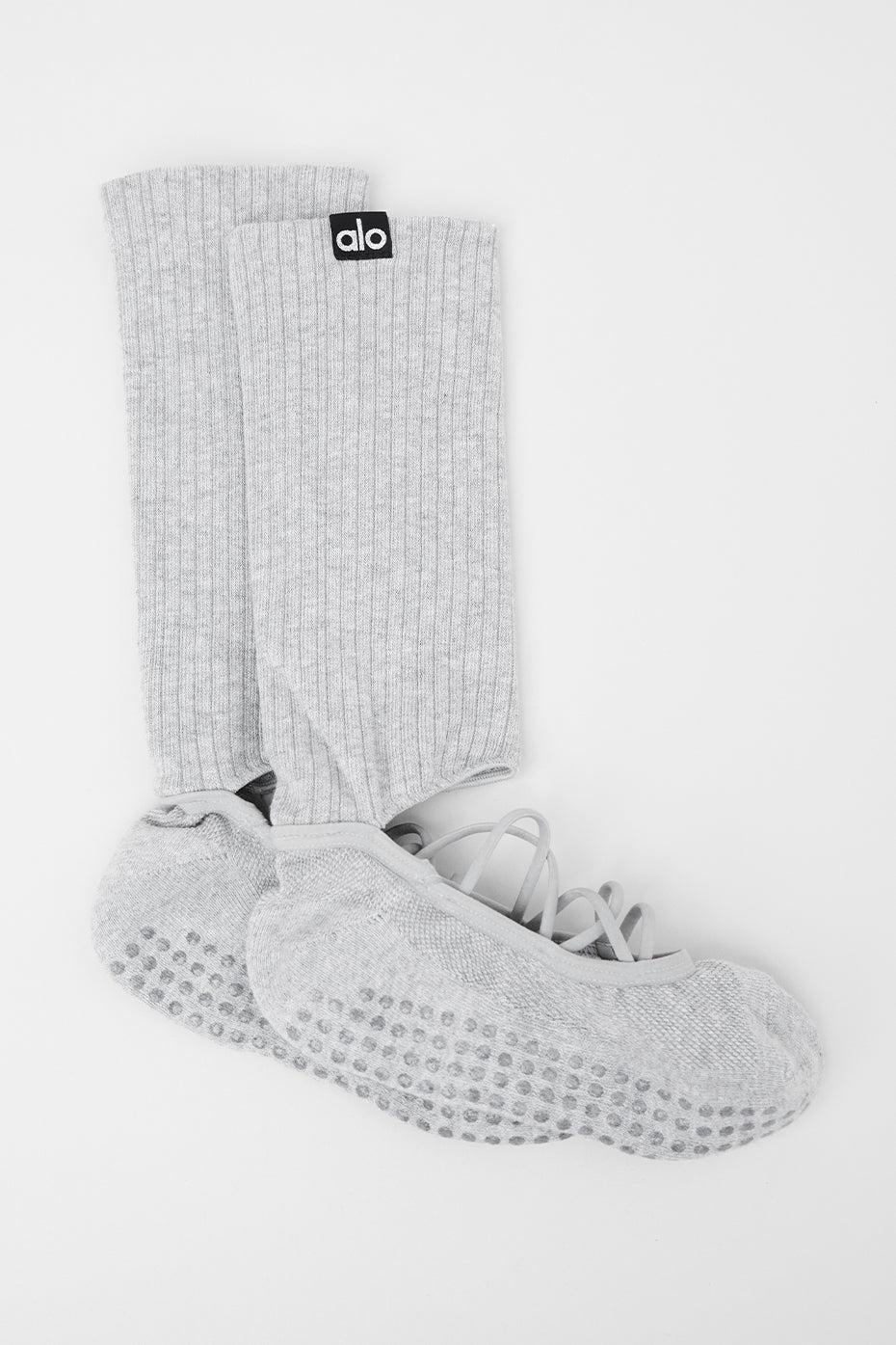 Strappy Siren Grip Sock - Athletic Heather Grey for Women product image 2, provided for visual reference and product detail