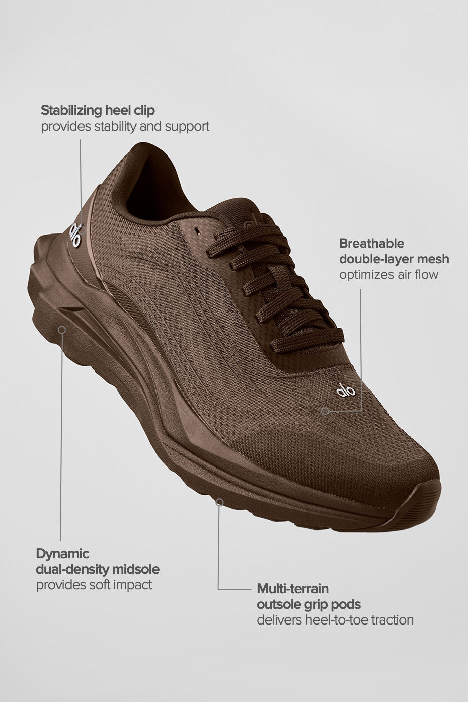 ALO Runner - Espresso product image 2, provided for visual reference and product detail review