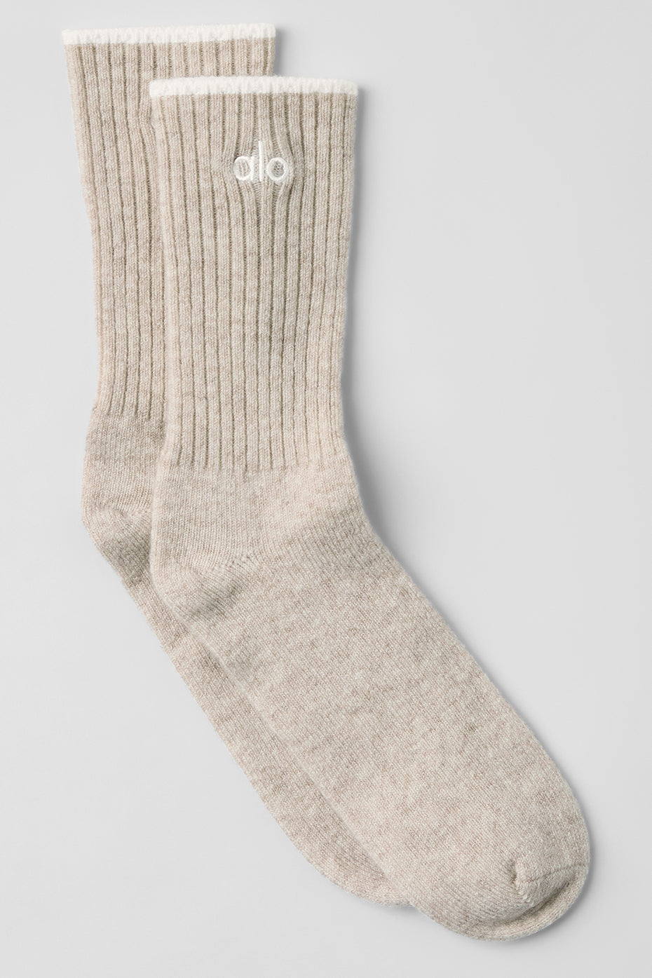 Unisex Wool Cashmere Light Frosted Sock - Winter Latte/Ivory product image 1, provided for visual reference and product