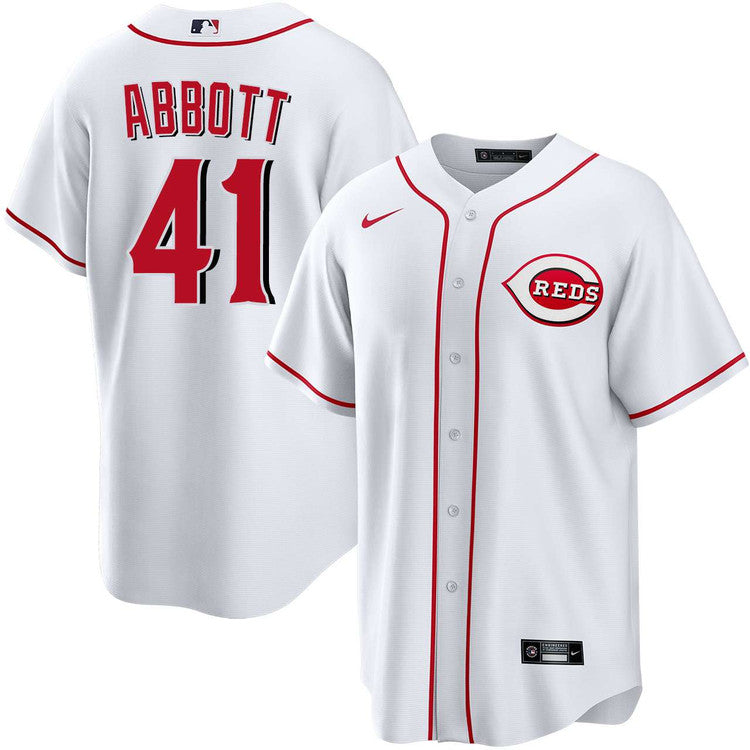 Andrew Abbott Cincinnati Reds Home Jersey - White product image 1