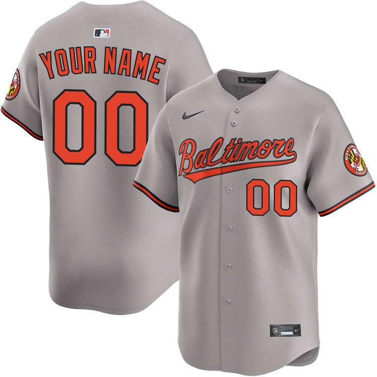 Custom Baltimore Orioles Away Jersey - Gray product image 1