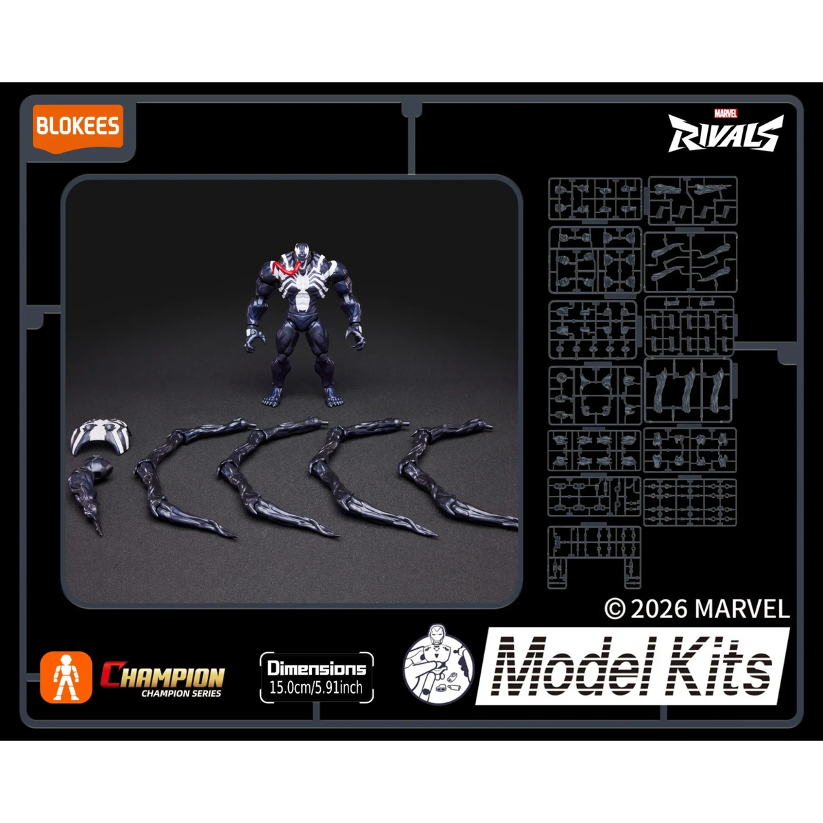 Blokees Marvel Rivals Venom Action Character - Model Kit product image 10, provided for visual reference and product detail