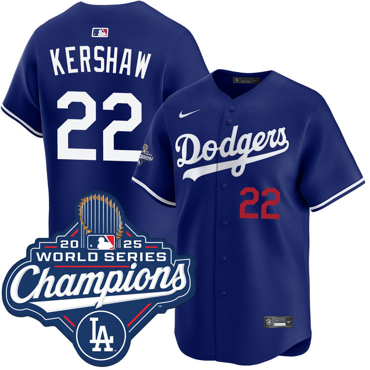 Clayton Kershaw Los Angeles Dodgers Alternate Royal Limited product image 1