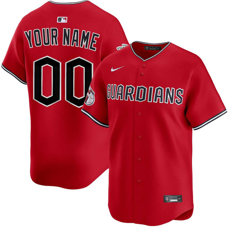 Custom Cleveland Guardians Alternate Jersey - Red product image 1
