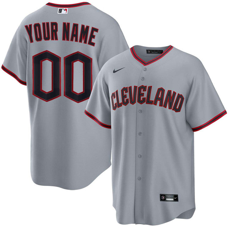 Custom Cleveland Guardians Away Jersey - Gray product image 1