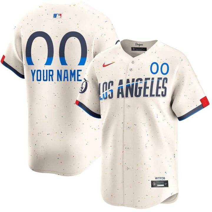 Custom Los Angeles Dodgers City Connect Jersey - Cream product image 1