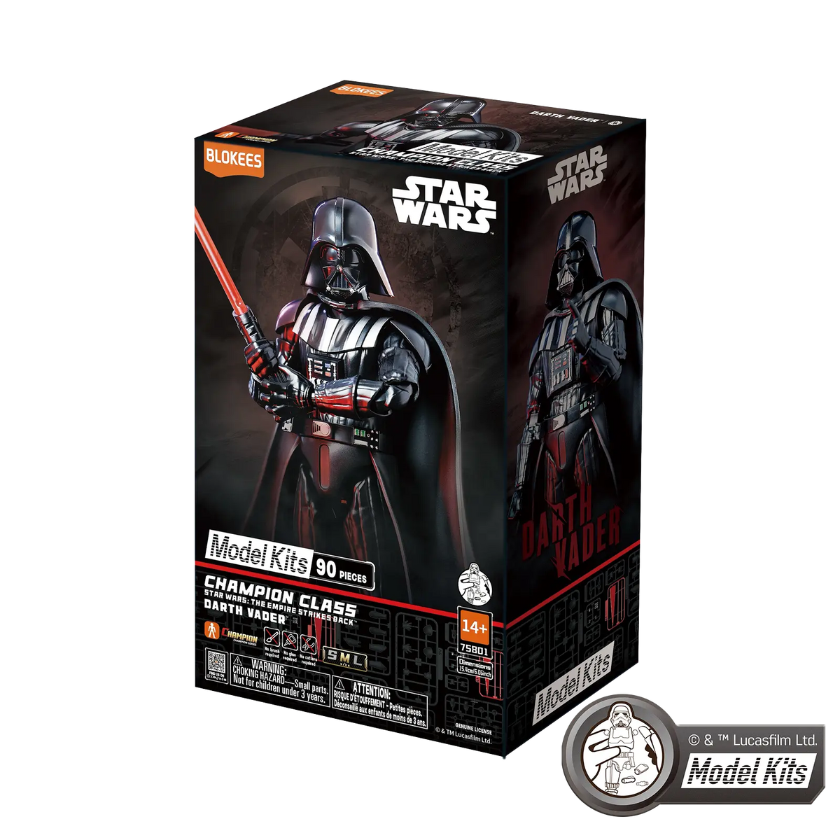 Star Wars: The Empire Strikes Back™ Champion Class 01 Darth Vader™ Model Kits | Blokees product image 6, provided for visual