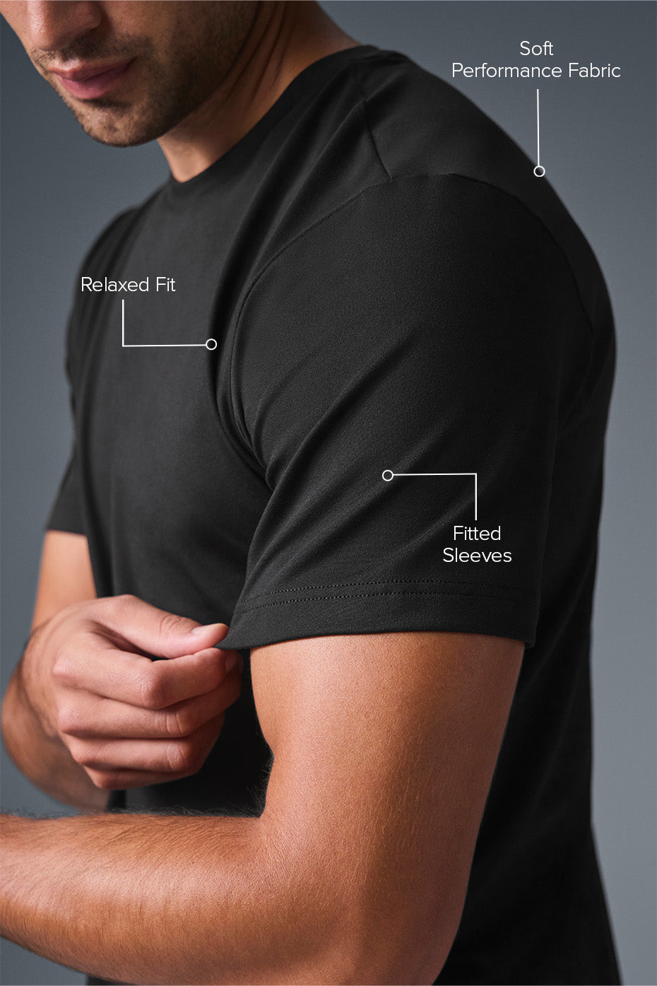 Conquer Reform Crewneck Short Sleeve - Black product image 2, provided for visual reference and product detail review