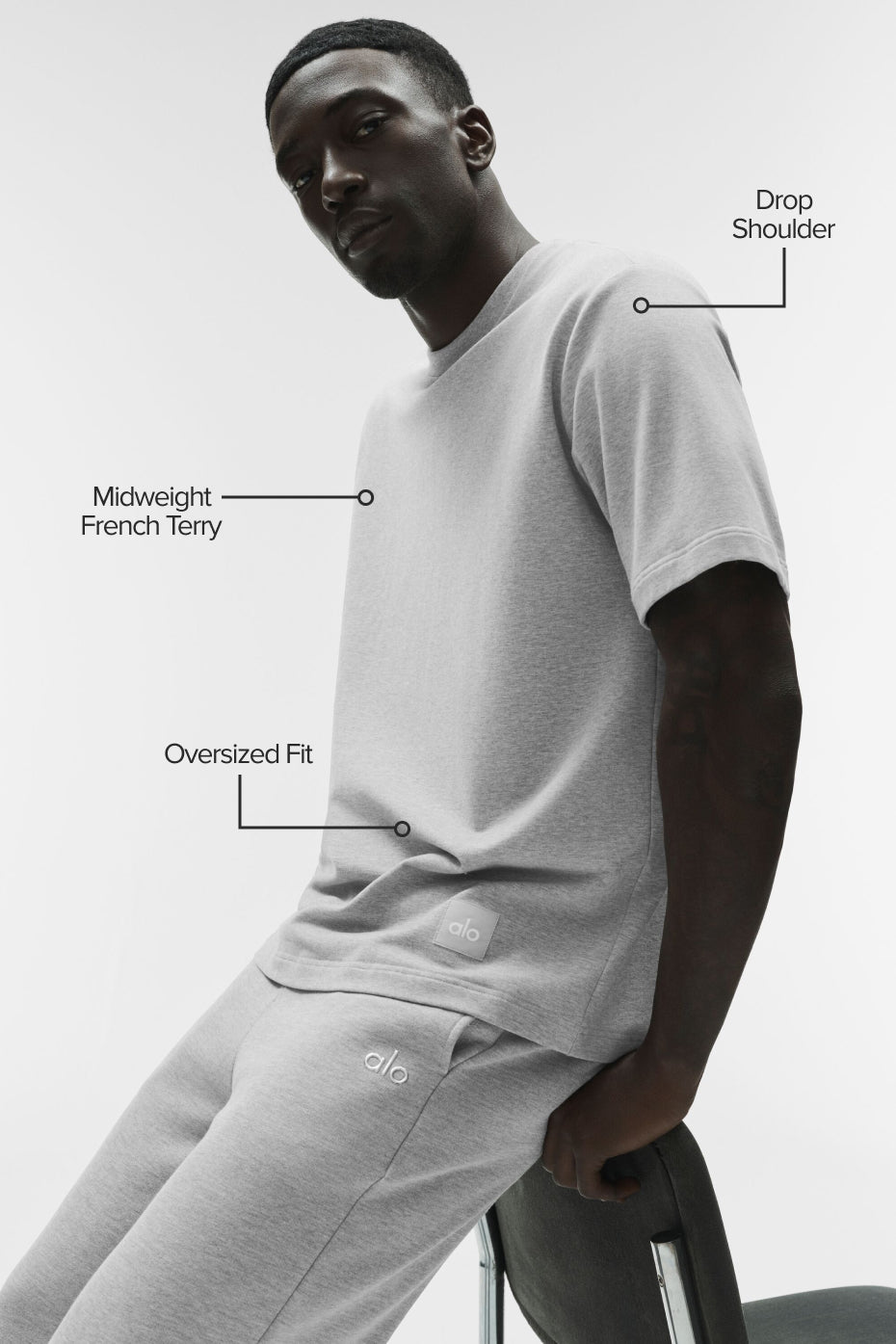 Double Take Short Sleeve - Athletic Heather Grey product image 2, provided for visual reference and product detail review