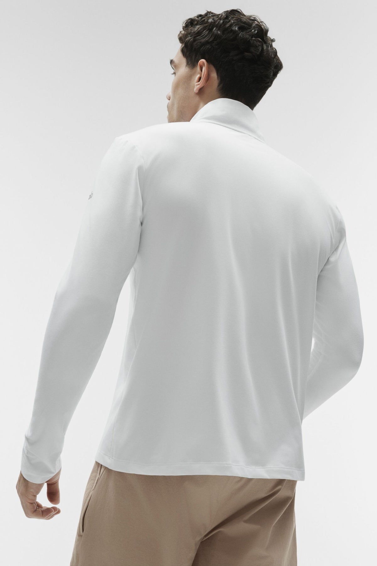 Conquer 1/4 Zip Reform Long Sleeve - White product image 5, provided for visual reference and product detail review