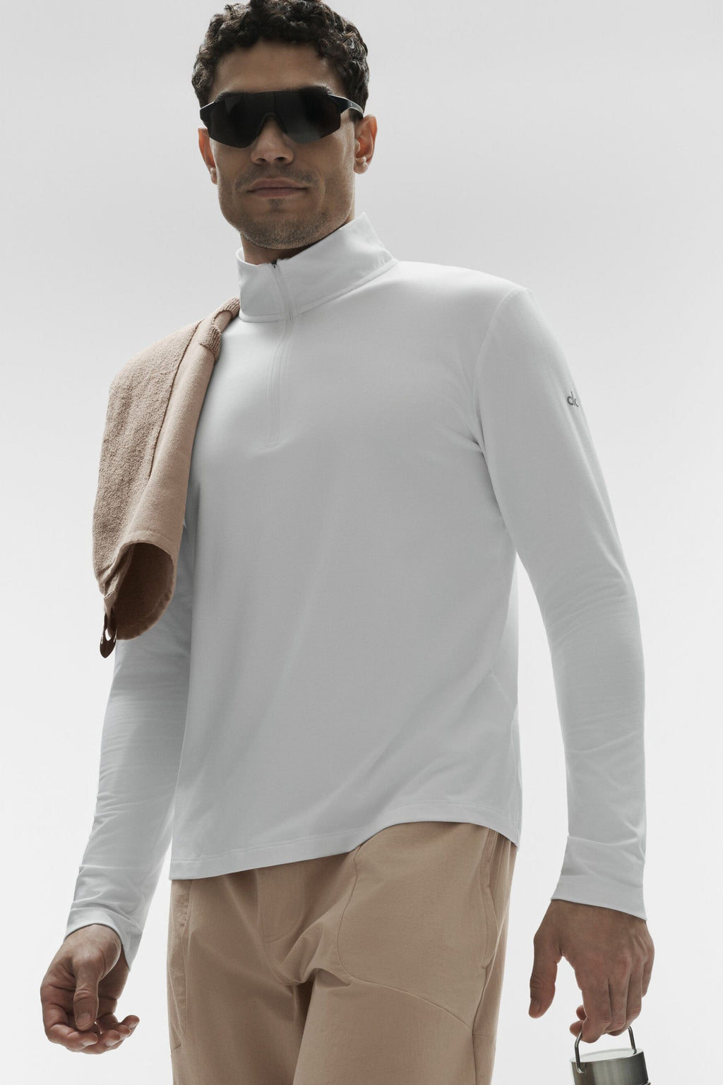 Conquer 1/4 Zip Reform Long Sleeve - White product image 4, provided for visual reference and product detail review