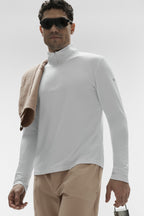 Conquer 1/4 Zip Reform Long Sleeve - White product image 4, provided for visual reference and product detail review