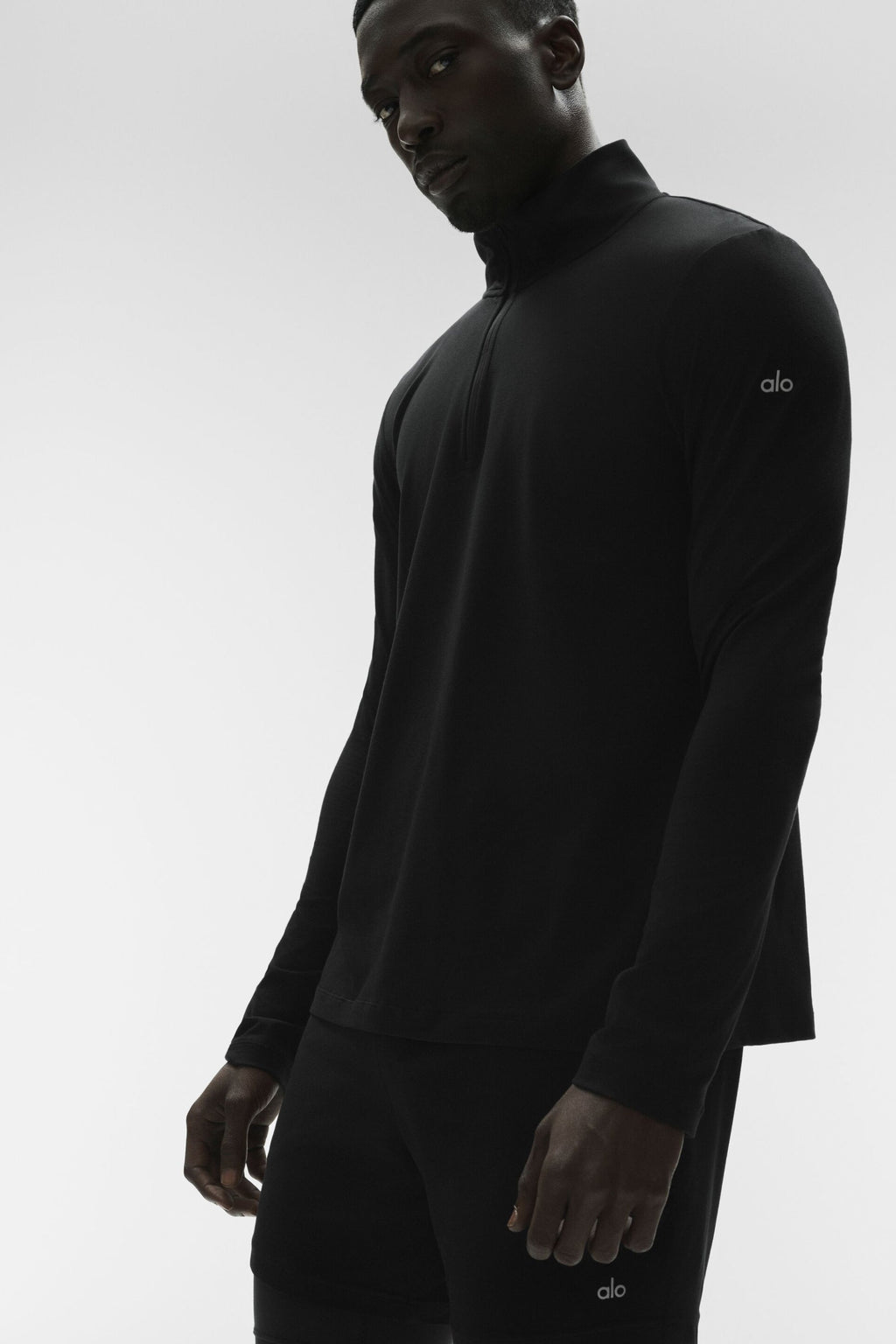 Conquer 1/4 Zip Reform Long Sleeve - Black product image 1, provided for visual reference and product detail review