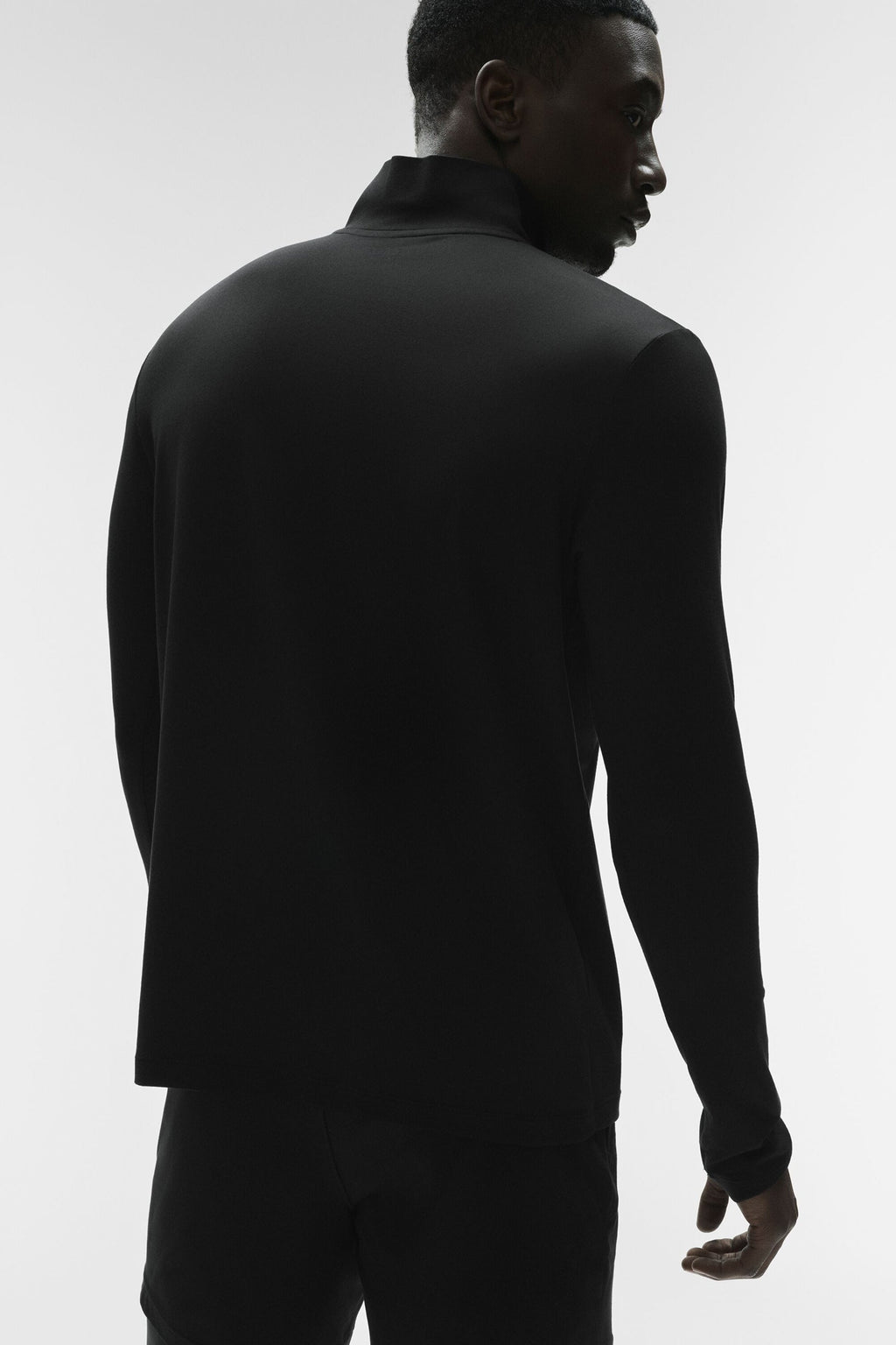 Conquer 1/4 Zip Reform Long Sleeve - Black product image 3, provided for visual reference and product detail review