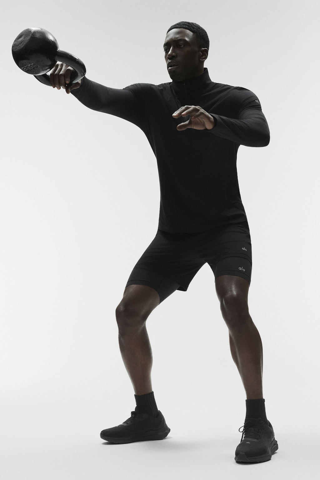 Conquer 1/4 Zip Reform Long Sleeve - Black product image 4, provided for visual reference and product detail review