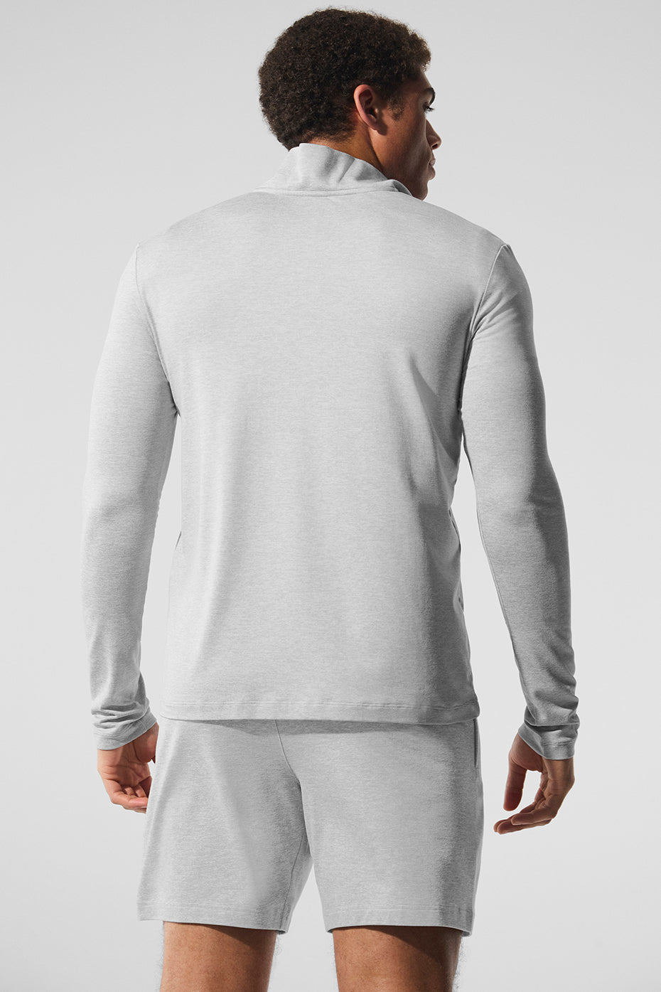 Conquer 1/4 Zip Reform Long Sleeve - Athletic Heather Grey product image 4, provided for visual reference and product detail