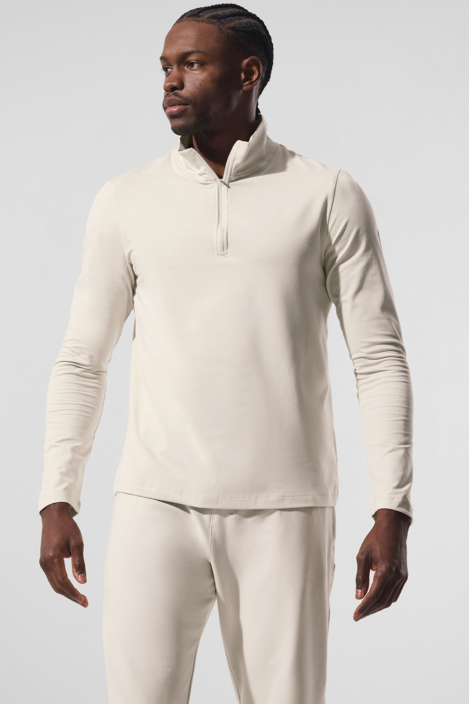 Conquer 1/4 Zip Reform Long Sleeve - Bone product image 1, provided for visual reference and product detail review