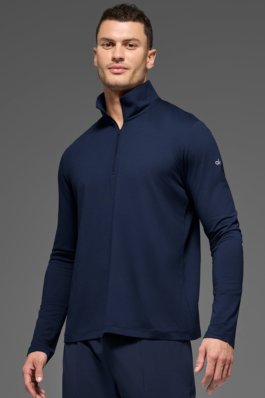 Conquer 1/4 Zip Reform Long Sleeve - Navy product image 1, provided for visual reference and product detail review