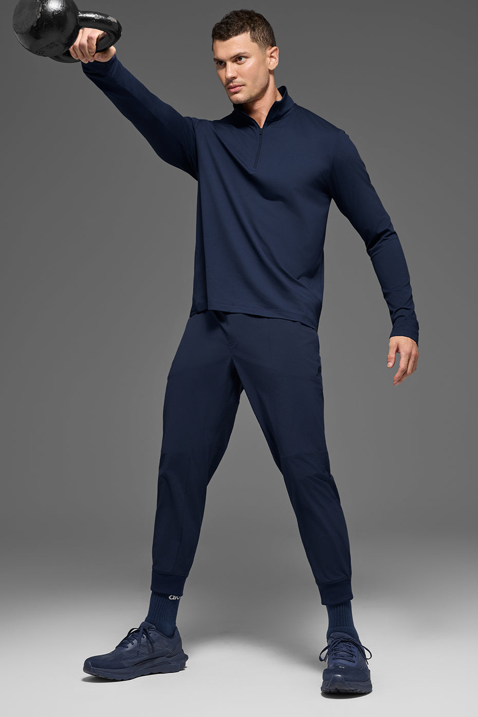 Conquer 1/4 Zip Reform Long Sleeve - Navy product image 4, provided for visual reference and product detail review