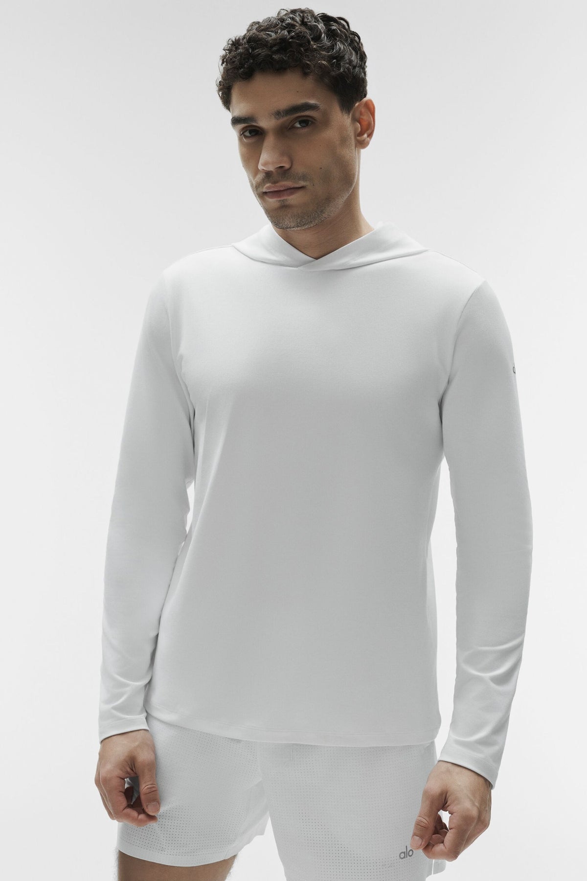Conquer Reform Long Sleeve With Hood - White product image 1, provided for visual reference and product detail review