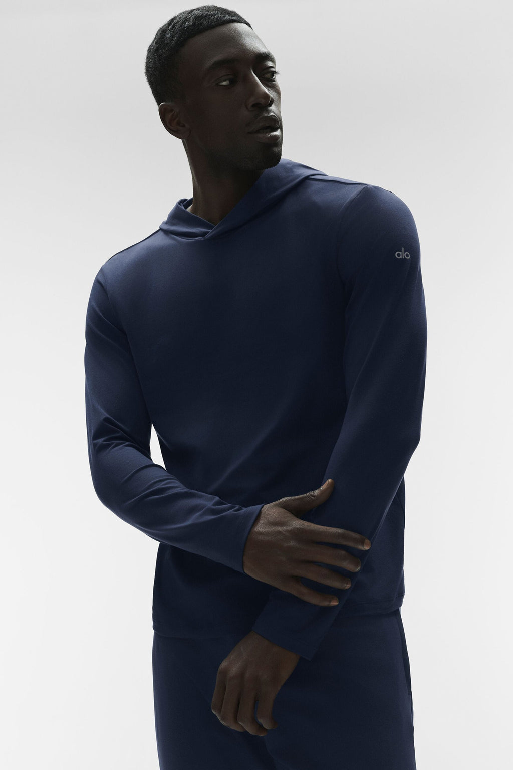 Conquer Reform Long Sleeve With Hood - Navy product image 4, provided for visual reference and product detail review
