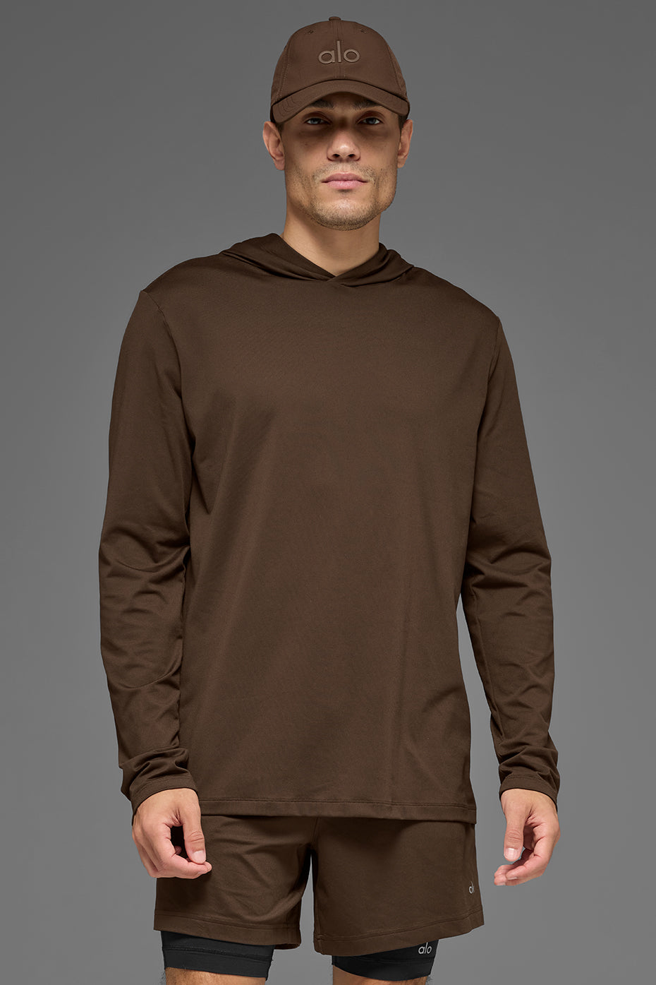 Conquer Reform Long Sleeve With Hood - Espresso product image 1, provided for visual reference and product detail review