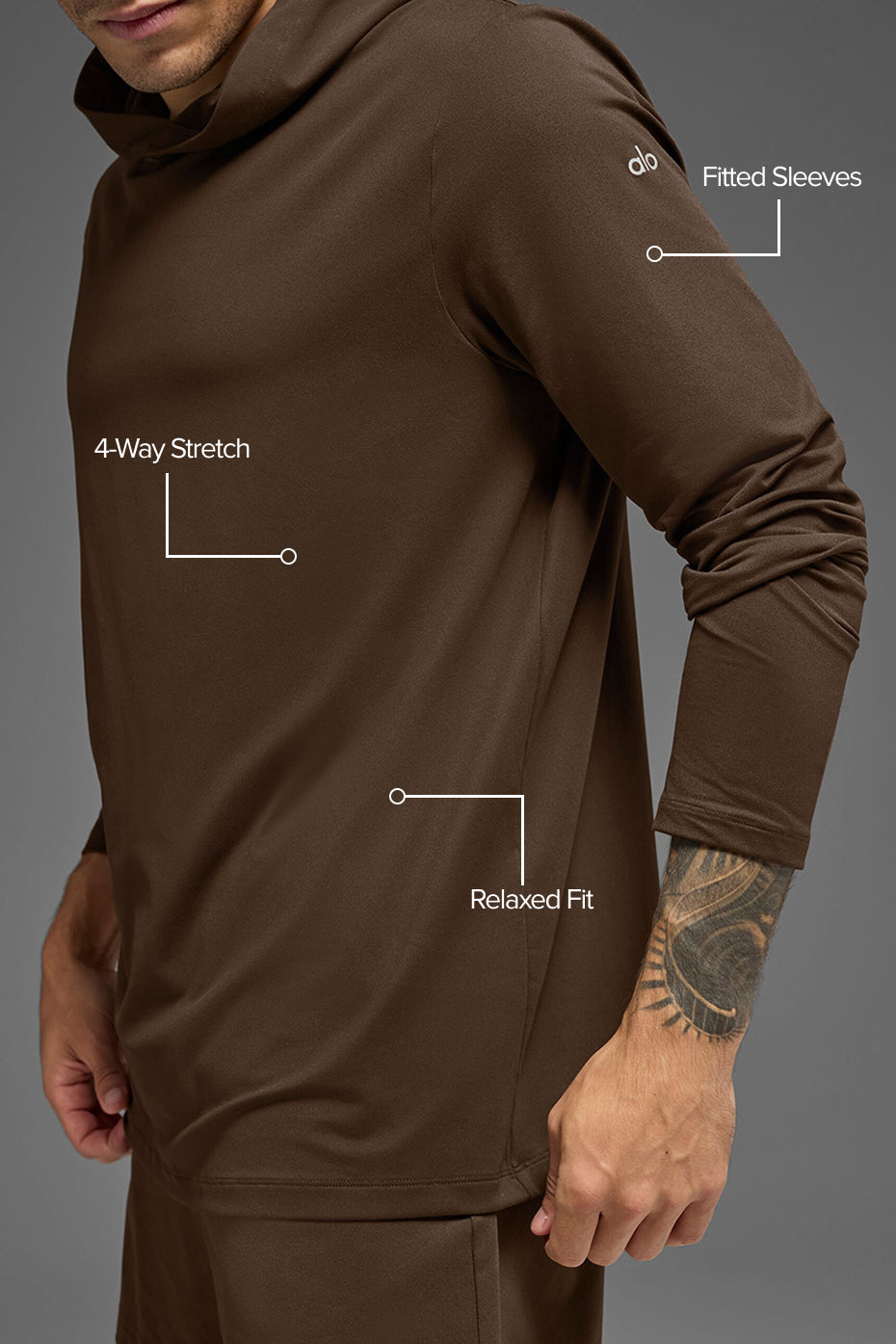 Conquer Reform Long Sleeve With Hood - Espresso product image 2, provided for visual reference and product detail review