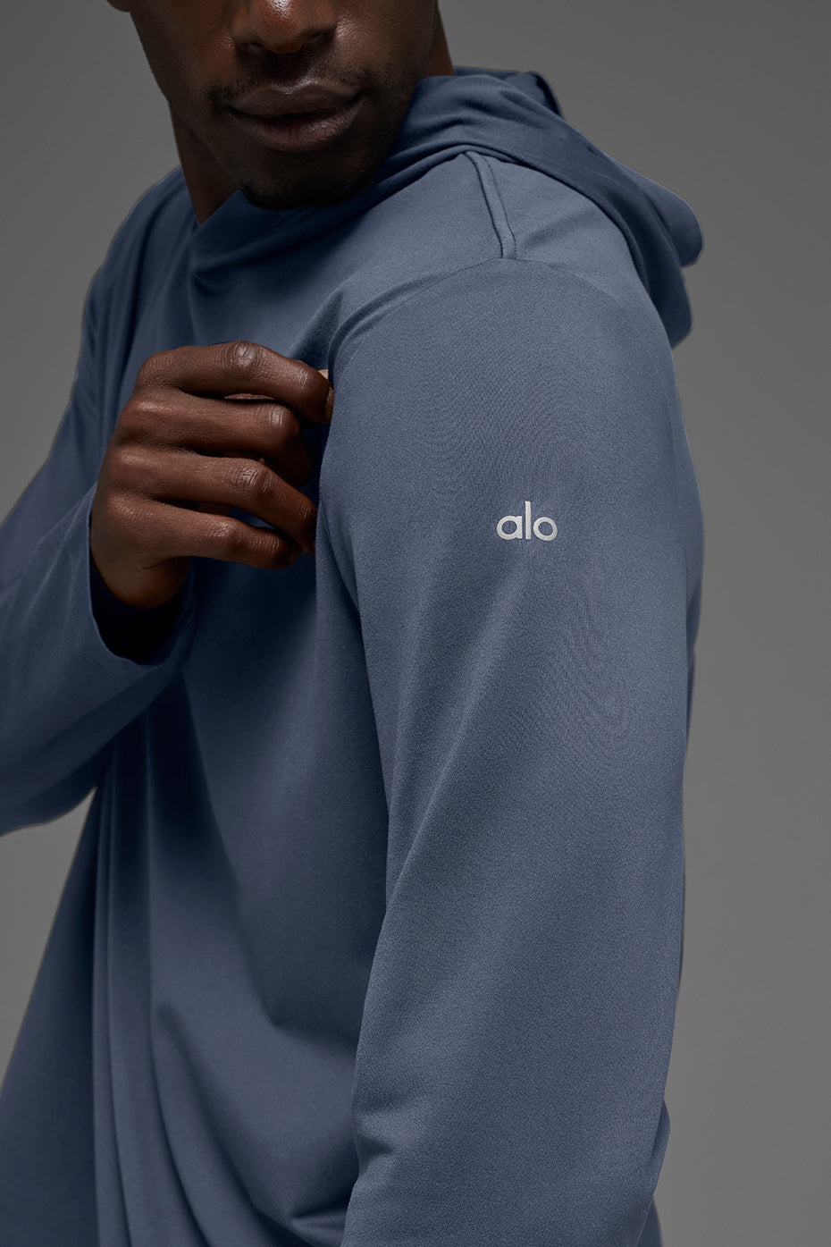Conquer Reform Long Sleeve With Hood - Bluestone product image 2, provided for visual reference and product detail review