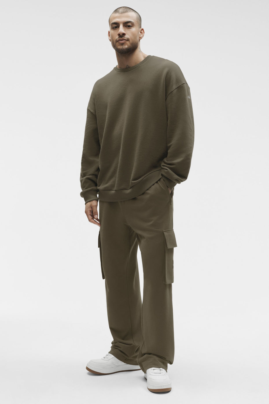 Chill Crew Neck Pullover - Olive Tree product image 5, provided for visual reference and product detail review