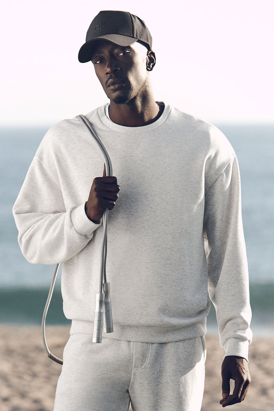 Chill Crew Neck Pullover - White Heather product image 1, provided for visual reference and product detail review