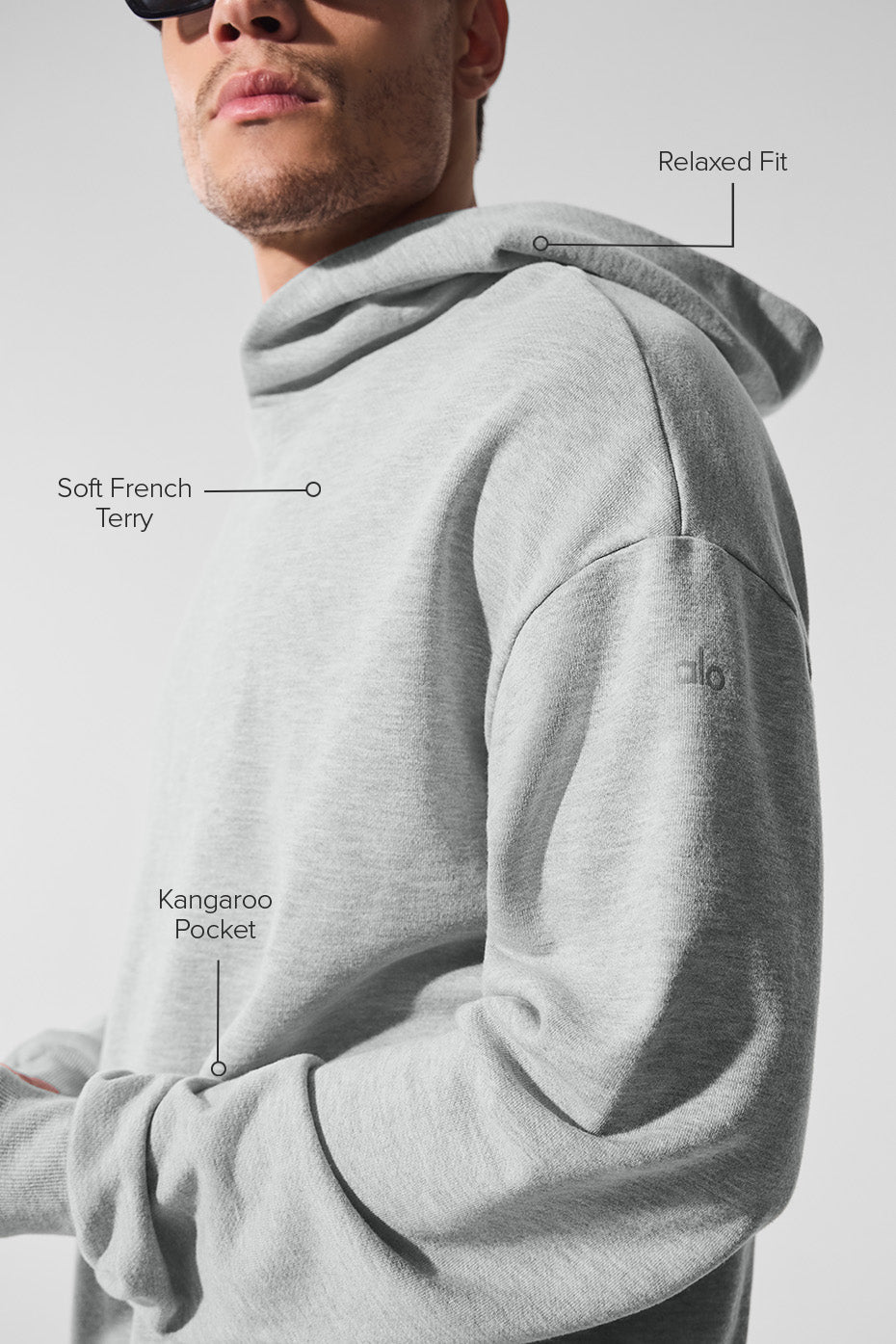 Chill Hoodie - Athletic Heather Grey product image 2, provided for visual reference and product detail review