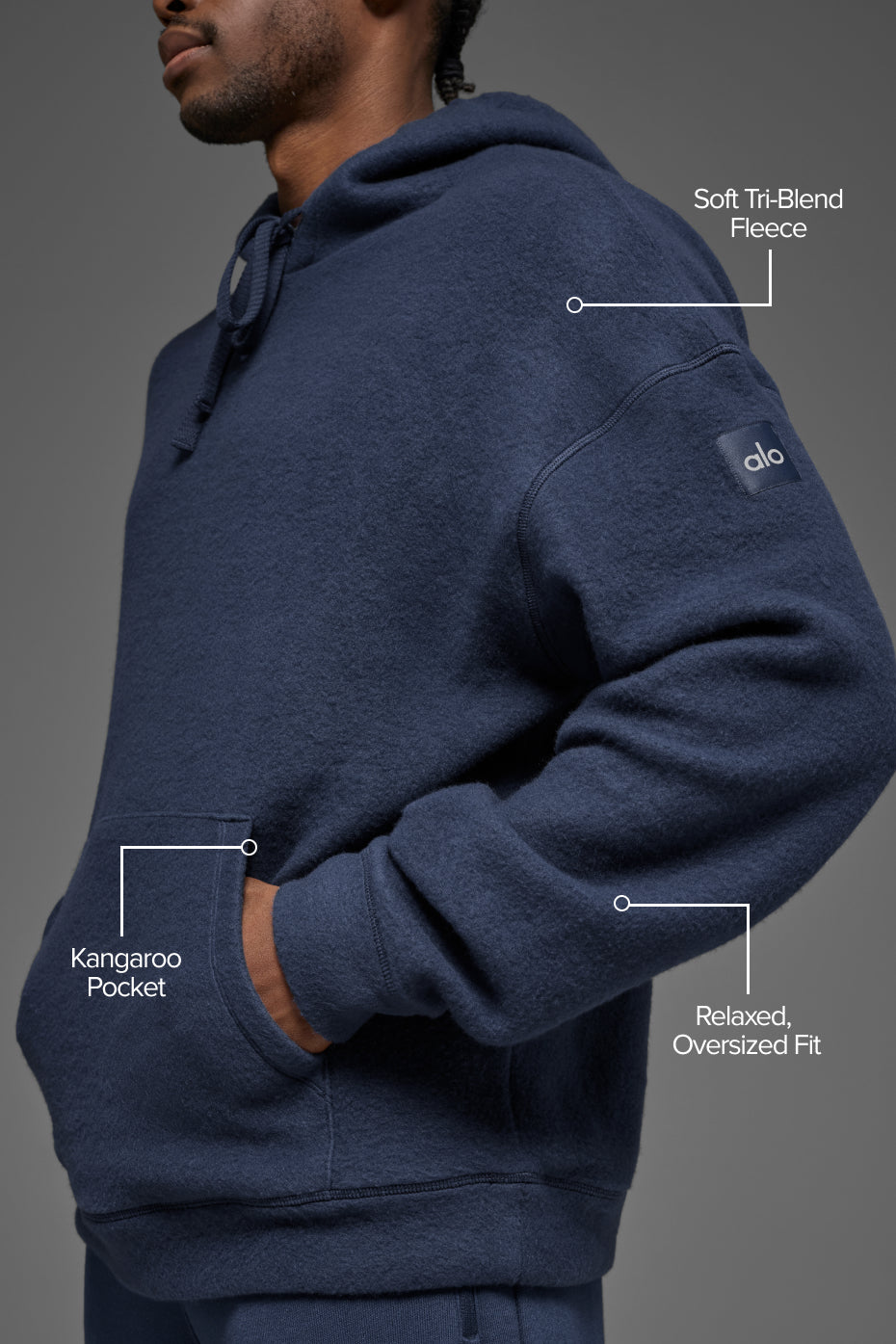 Triumph Restore Hoodie - Navy product image 2, provided for visual reference and product detail review