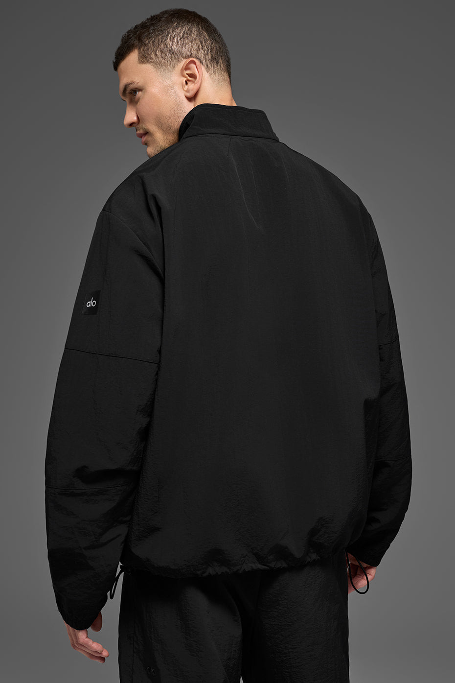 Light Weight Takeaway Track Pullover - Black product image 3, provided for visual reference and product detail review
