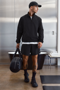 Light Weight Takeaway Track Pullover - Black product image 1, provided for visual reference and product detail review