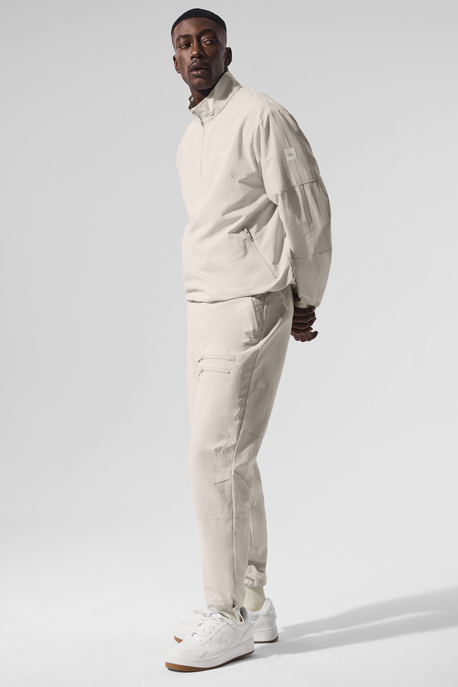 Light Weight Takeaway Track Pullover - Bone product image 5, provided for visual reference and product detail review