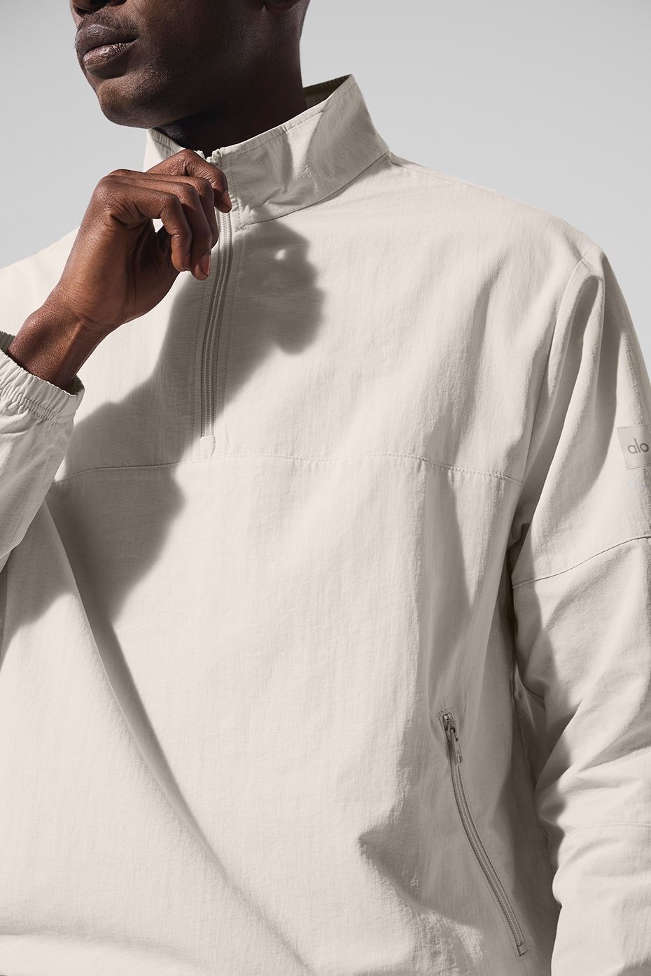Light Weight Takeaway Track Pullover - Bone product image 3, provided for visual reference and product detail review