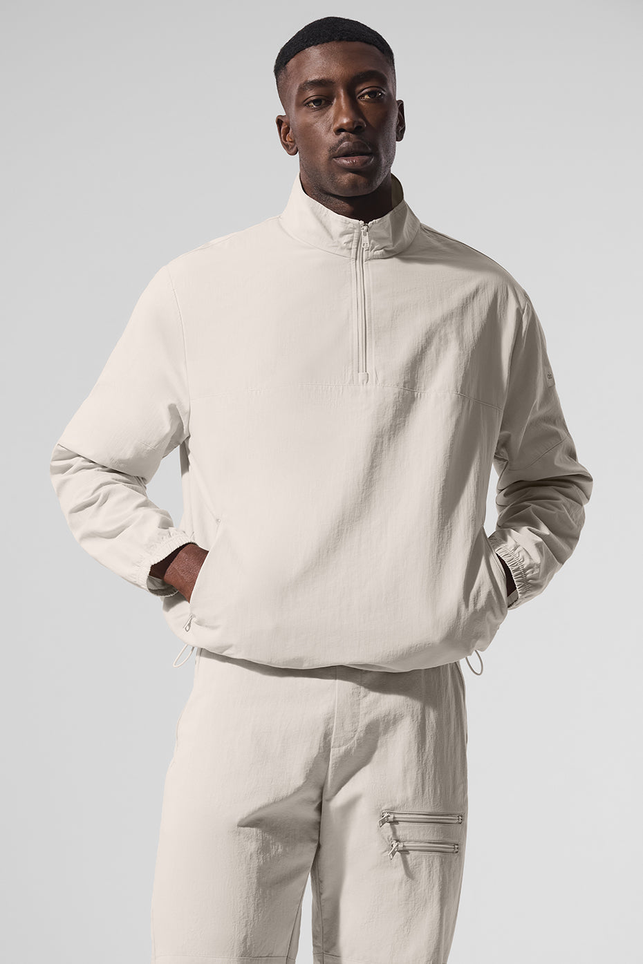 Light Weight Takeaway Track Pullover - Bone product image 1, provided for visual reference and product detail review
