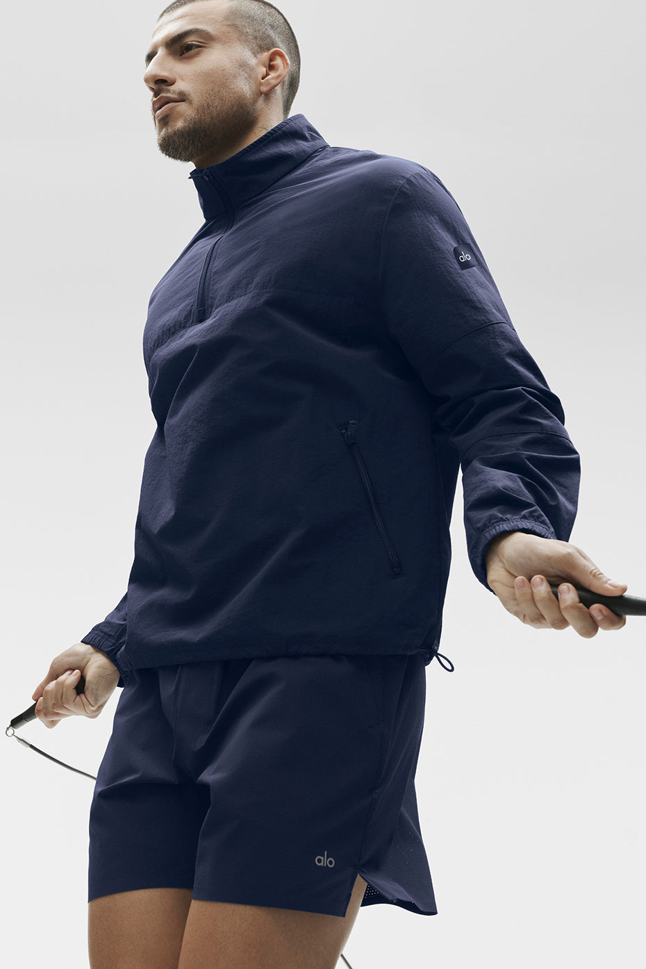 Light Weight Takeaway Track Pullover - Navy product image 4, provided for visual reference and product detail review