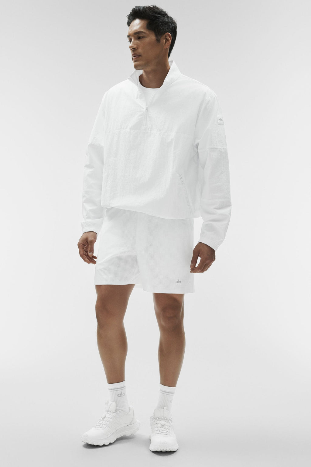 Light Weight Takeaway Track Pullover - White product image 6, provided for visual reference and product detail review