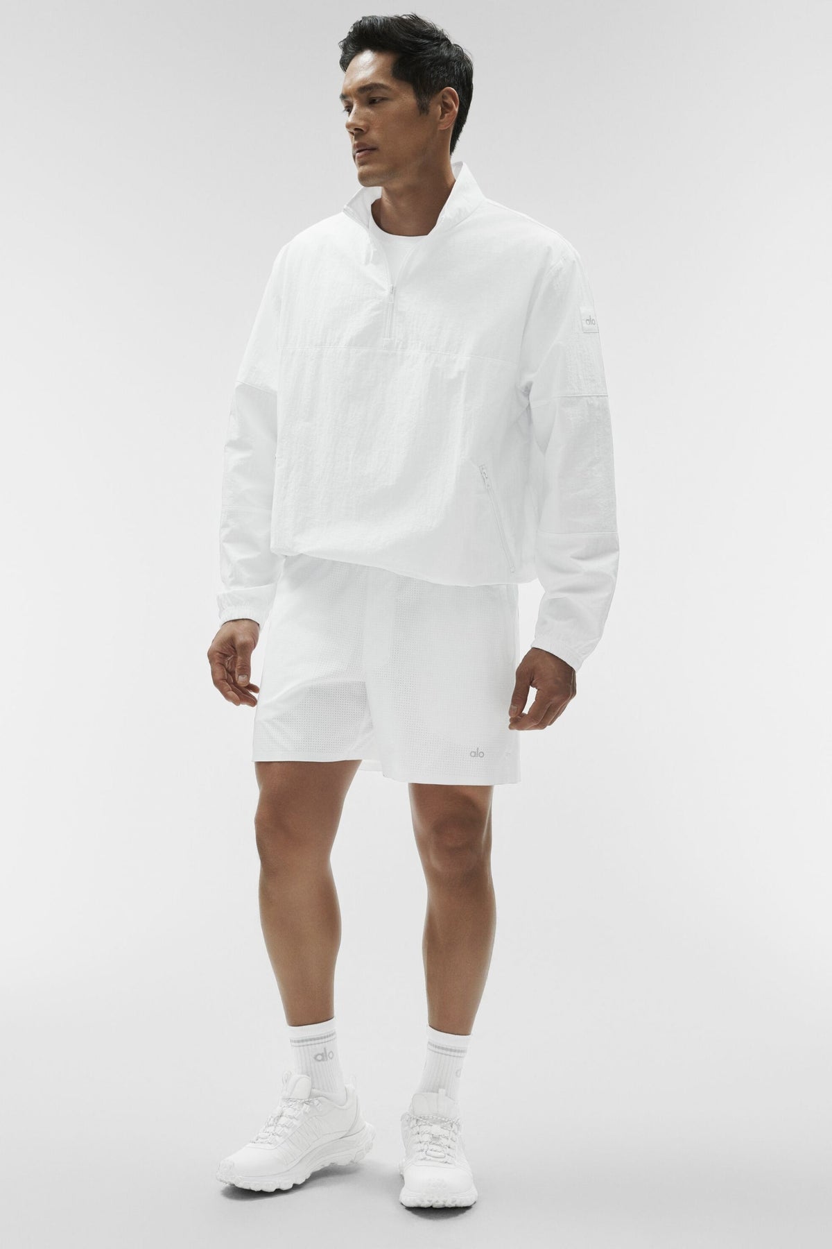 Light Weight Takeaway Track Pullover - White product image 6, provided for visual reference and product detail review