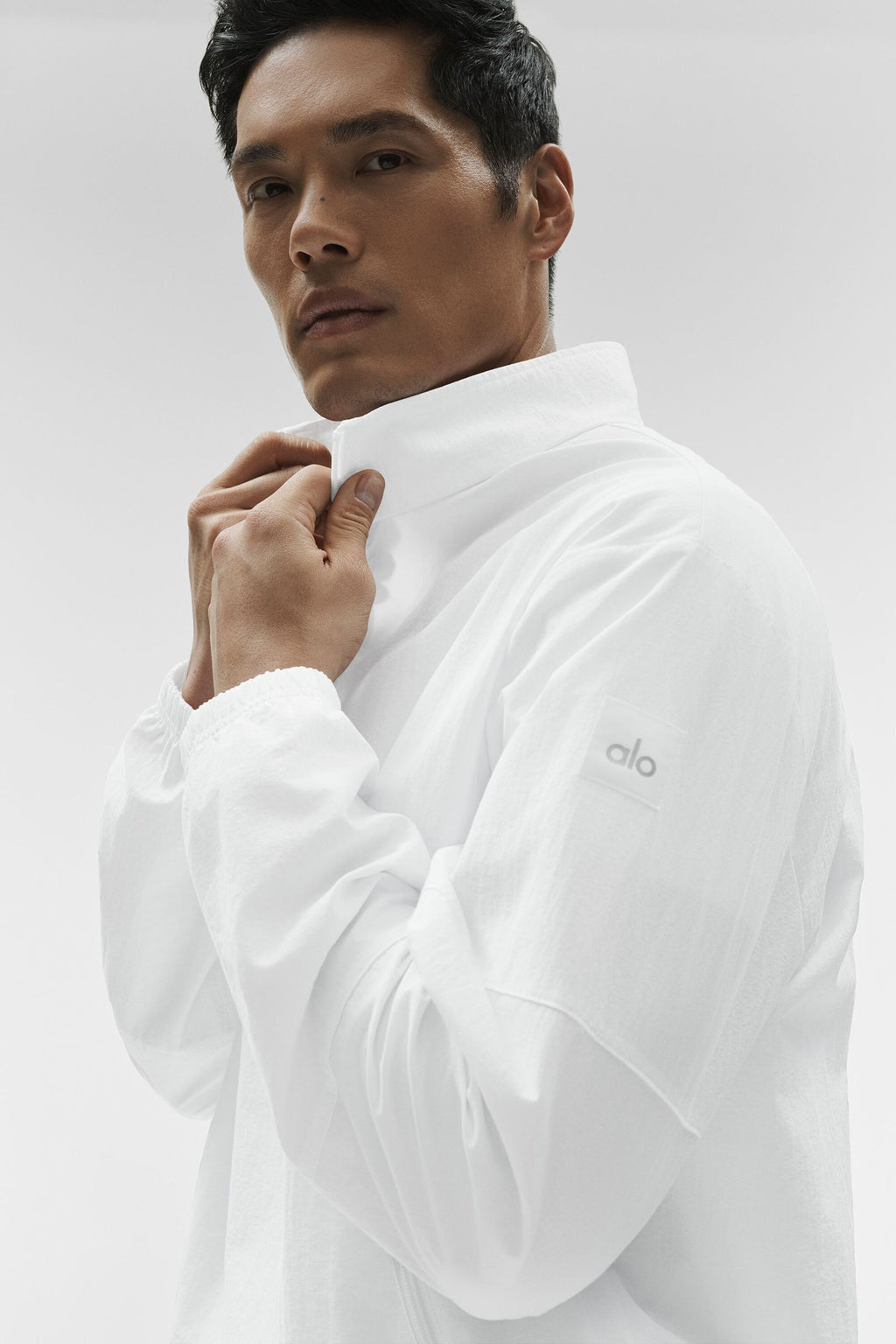Light Weight Takeaway Track Pullover - White product image 5, provided for visual reference and product detail review