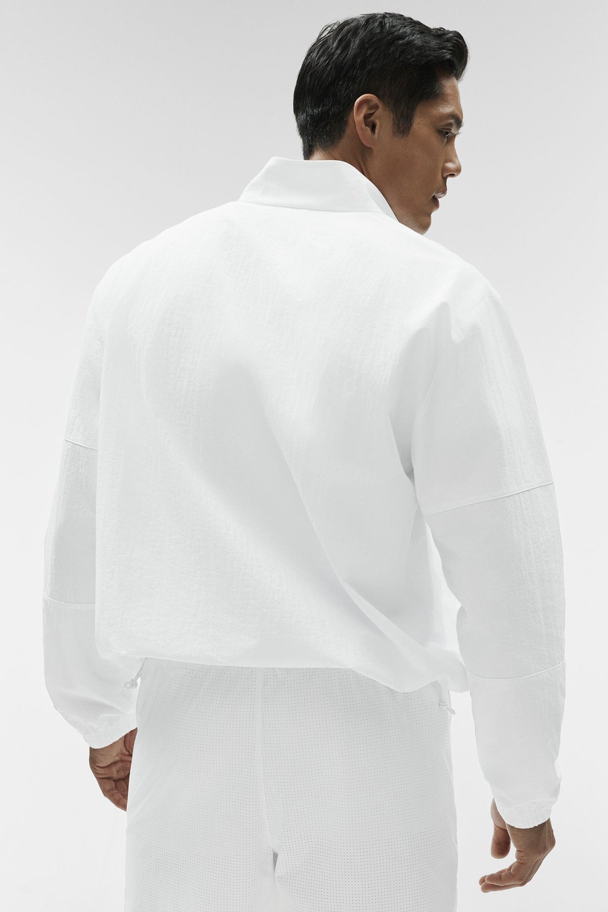 Light Weight Takeaway Track Pullover - White product image 4, provided for visual reference and product detail review