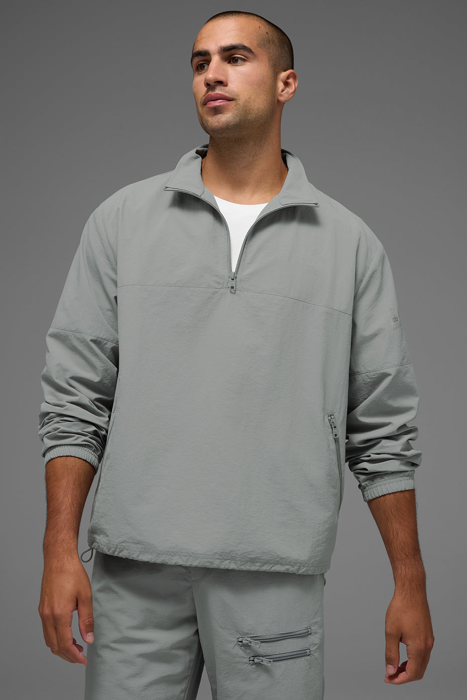 Light Weight Takeaway Track Pullover - Lunar Grey product image 1, provided for visual reference and product detail review